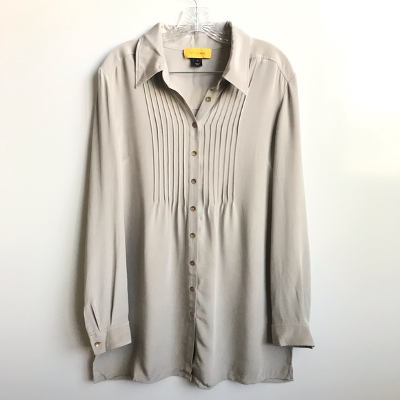 St. John Tops - St. John 100% Silk Button Down Long Sleeve Shirt
